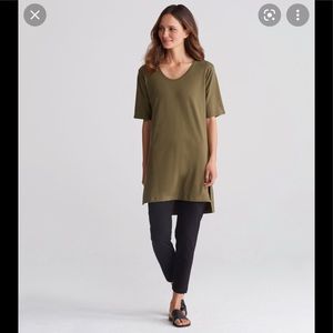 Organic Cotton Stretch Jersey Scoop Neck Tunic